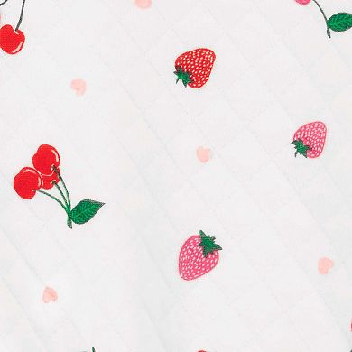 Baby Girl Carter's Strawberry Cherry Print Short Sleeve Top & Leggings Set