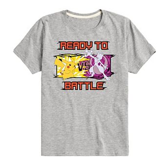 Boys 8-20 Pokemon Pikachu Mewtwo Battle Tee