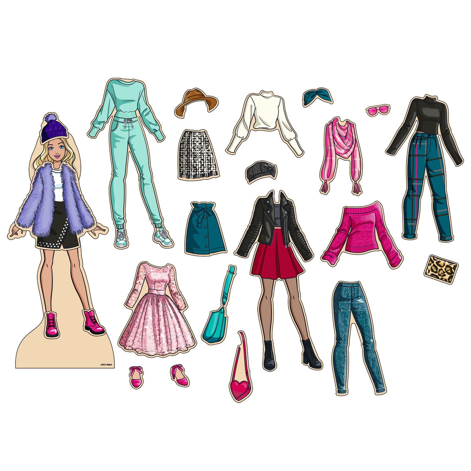 Детская кукла Barbie Wooden Magnetic Dress Up Doll — фото 2