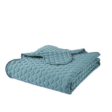 Madison Park Alva 3-Piece Scalloped Edge Quilt Set with Shams