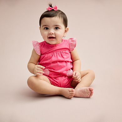 Baby Girl Carter's Heart Pocket Romper