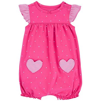 Baby Girl Carter's Heart Pocket Romper