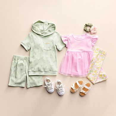 Toddler Girl Carter's Tulle Overlay Top & Floral Leggings Set