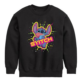 Disney's Lilo & Stitch Boys 8-20 Splatter Crew Fleece
