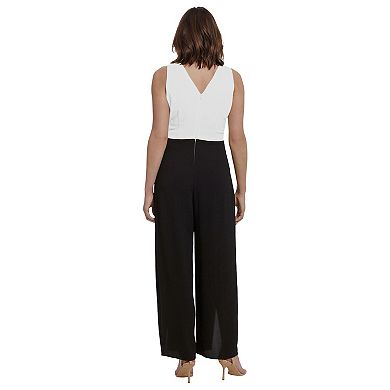 Women's London Times Sleeveless Wrap Jumpsuit