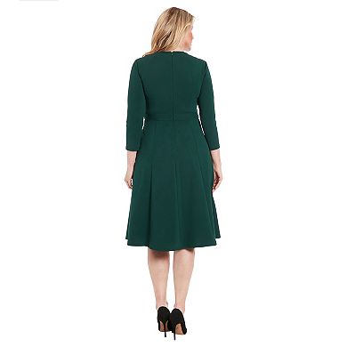 Women's London Times Side Tab Fit & Flare Dress