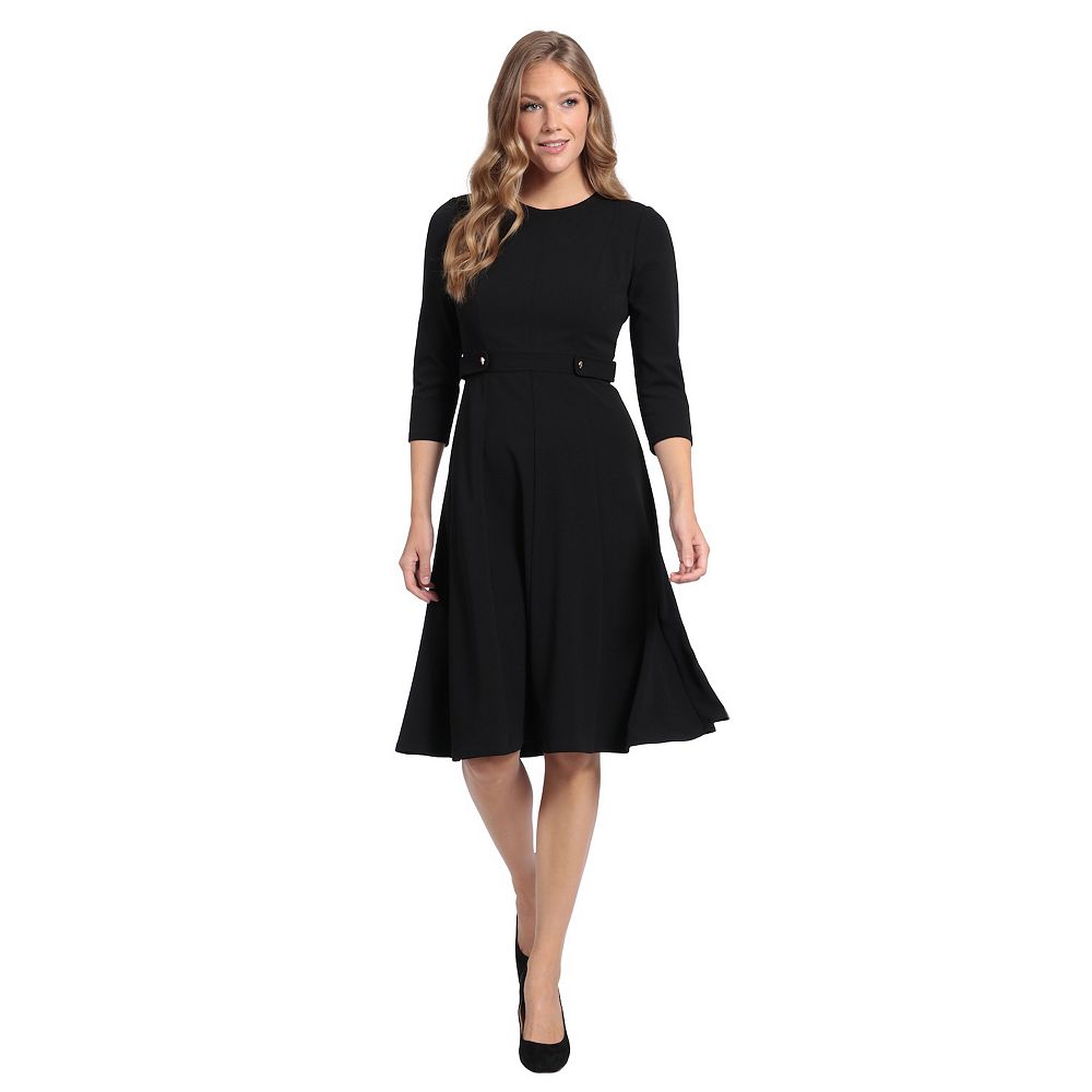 Women's London Times Side Tab Fit & Flare Dress