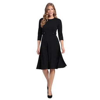 Women's London Times Side Tab Fit & Flare Dress