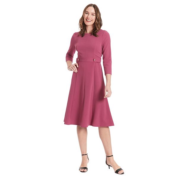 Women's London Times Side Tab Fit & Flare Dress - Pink (6)