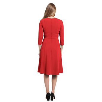 Women's London Times Side Tab Fit & Flare Dress