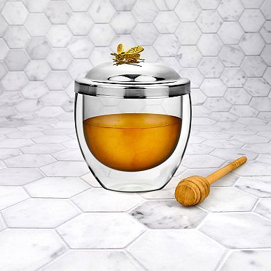 Godinger Silver Double Wall Honey Jar
