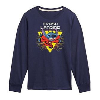 Disney's Lilo & Stitch Boys 8-20 Crash Long Sleeve Tee