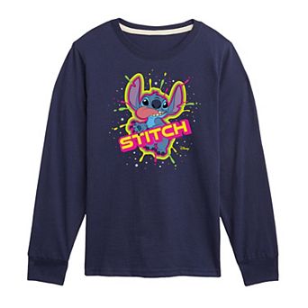 Disney's Lilo & Stitch Boys 8-20 Splatter Long Sleeve Tee