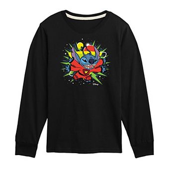 Disney's Lilo & Stitch Boys 8-20 Space Icon Long Sleeve Tee