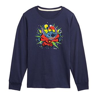 Disney's Lilo & Stitch Boys 8-20 Space Icon Long Sleeve Tee
