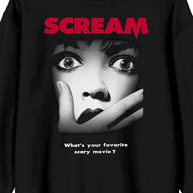 Men's Scream Movie Poster Long Sleeve Graphic Tee