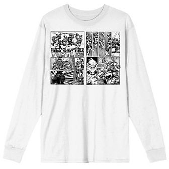 Men's Teenage Mutant Ninja Turtles Comic Origins Comic Art Long Sleeve Graphic Tee
