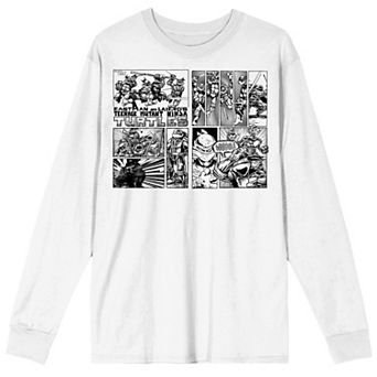 Men's Teenage Mutant Ninja Turtles Comic Origins Comic Art Long Sleeve Graphic Tee