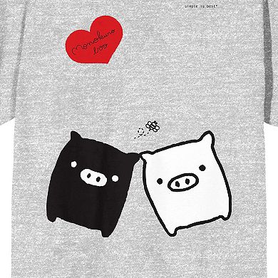 Men's Monokuro Boo Pigs & Heart Graphic Tee