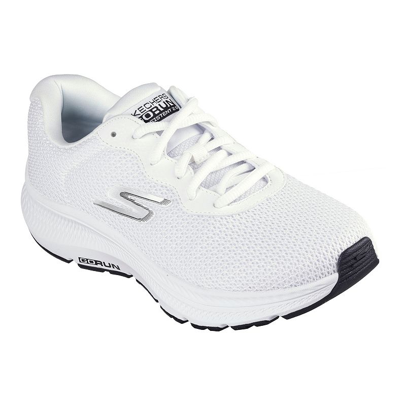 Skechers GO RUN Consistent 2.0 Engaged Women's Athletic Shoes, Size: 5.5, White Black
