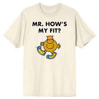 Men's Mr. Men And Little Miss Meme "Mr. How's My Fit" Graphic Tee