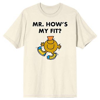 Men's Mr. Men And Little Miss Meme "Mr. How's My Fit" Graphic Tee