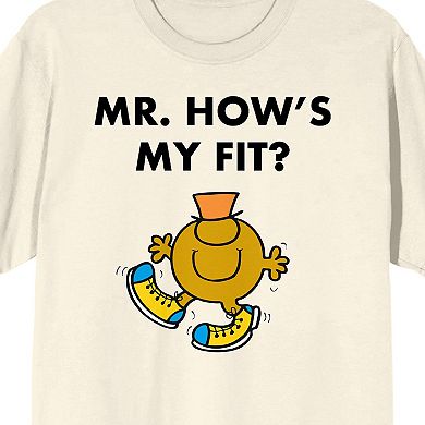 Men's Mr. Men And Little Miss Meme "Mr. How's My Fit" Graphic Tee