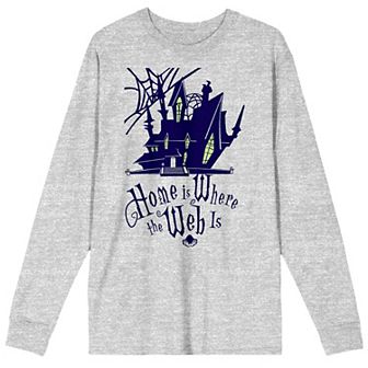 Men's Growing Up Creepie "Home Is Where The Web Is" Long Sleeve Graphic Tee