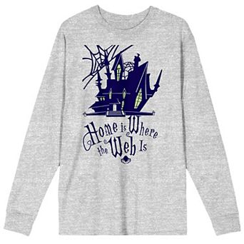 Men's Growing Up Creepie "Home Is Where The Web Is" Long Sleeve Graphic Tee