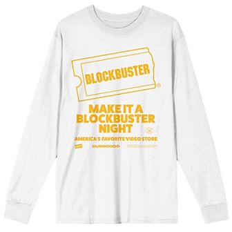 Men's Blockbuster "Make It a Blockbuster Night" Long Sleeve Graphic Tee