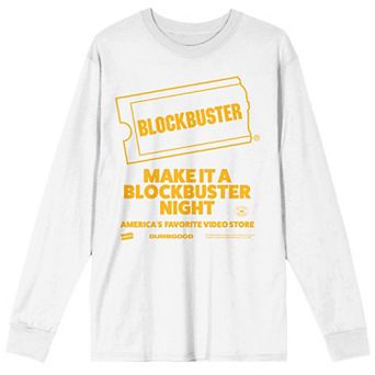 Men's Blockbuster "Make It a Blockbuster Night" Long Sleeve Graphic Tee
