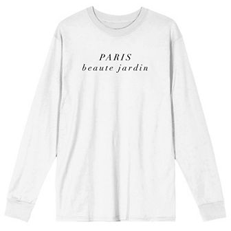 Men's Paris Beaute Jardin Long Sleeve Graphic Tee