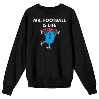 Men's Mr. Men And Little Miss Meme "Mr. Football is Life" Long Sleeve Graphic Tee