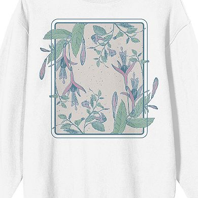 Men's Fuchsia Flower Long Sleeve Graphic Tee