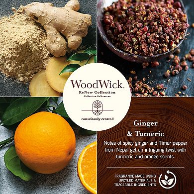 WoodWick® ReNew Ginger & Turmeric Large Jar Candle