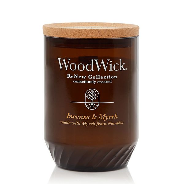 WoodWick 13oz Incense and Myrrh ReNew Candle