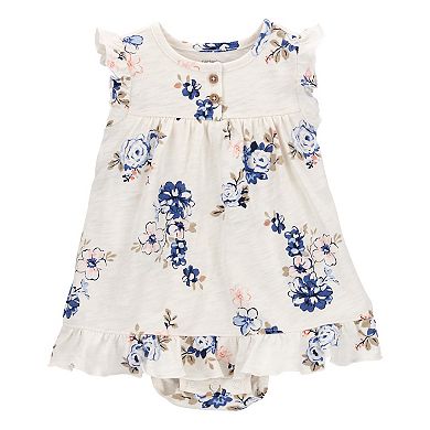 Baby Girl Carter's 2-Piece Floral Bodysuit Dress and Cardigan Set