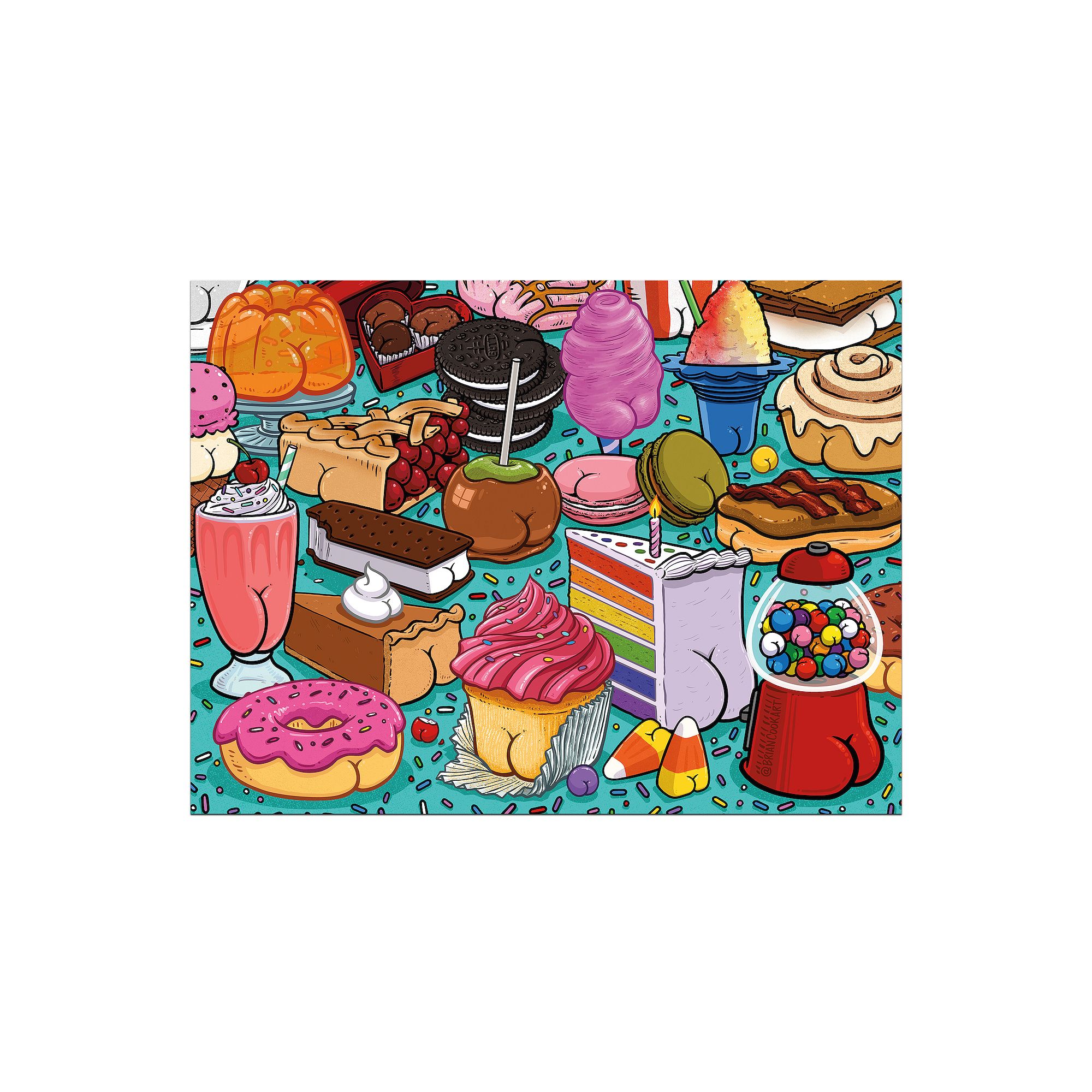 Ceaco Butts On Things Sweet Cheeks 500-Piece Jigsaw Puzzle, None
