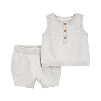 Baby Carter's 2 pc Sweater Tank Top and Shorts Set