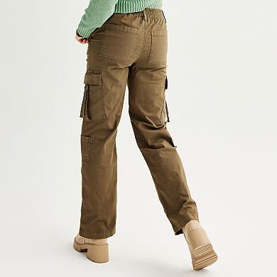 Juniors' SO® High Rise Seamed Cargo Pant