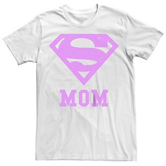 Women's Superman Pink Logo Mom Boyfriend Tee