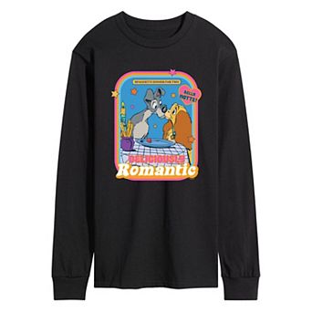 Disney's Lady and the Tramp Men's Romantic Long Sleeve Graphic Tee