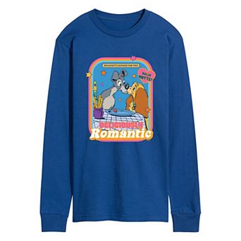 Disney's Lady and the Tramp Men's Romantic Long Sleeve Graphic Tee