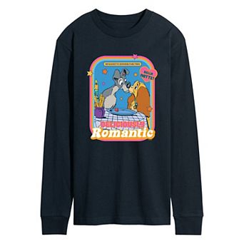 Disney's Lady and the Tramp Men's Romantic Long Sleeve Graphic Tee