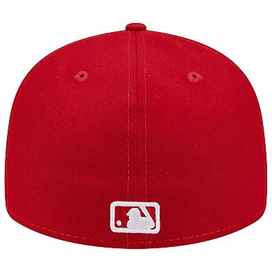 Men's New Era Scarlet New York Yankees Low Profile 59FIFTY Fitted Hat