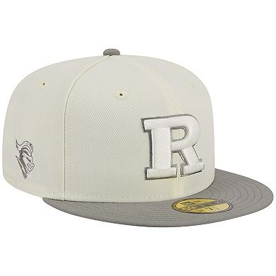 Men's New Era Stone/Gray Rutgers Scarlet Knights Chrome & Concrete 59FIFTY Fitted Hat