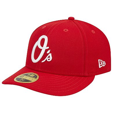 Men's New Era Scarlet Baltimore Orioles Low Profile 59FIFTY Fitted Hat