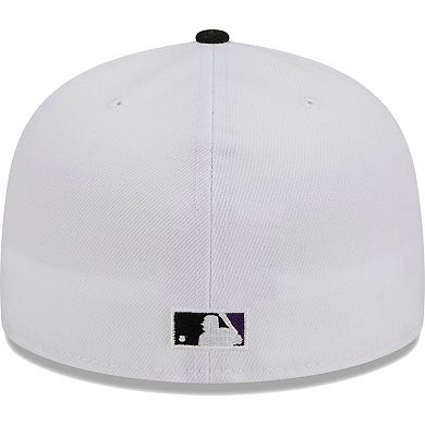 Men's New Era White/Black Tampa Bay Rays Optic 59FIFTY Fitted Hat