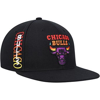 Men's Mitchell & Ness Black Chicago Bulls Soul High-Grade Fade Undervisor Snapback Hat