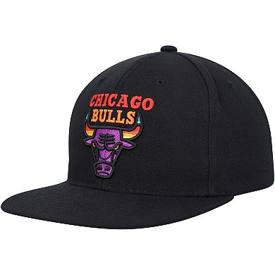 Men's Mitchell & Ness Black Chicago Bulls Soul High-Grade Fade Undervisor Snapback Hat
